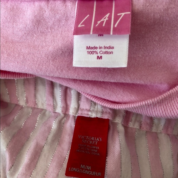 Victoria’s Secret Pajama Pants and Pink Tee Shirt - Picture 6 of 7